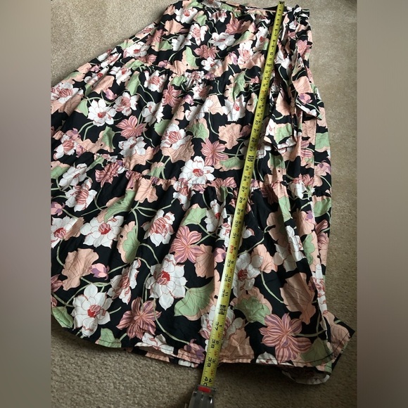 Who What Wear Women’s M Ruffled Tiered Wrap High-Rise Maxi Skirt in Deco Floral - Picture 11 of 13
